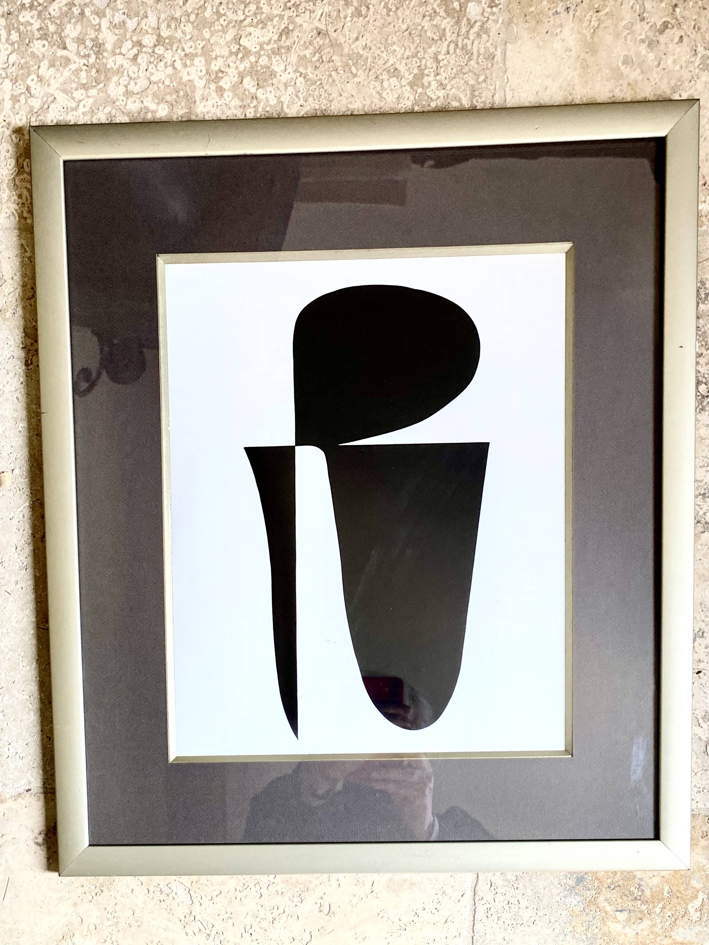 Vasarely and 1973 under glass