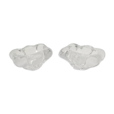 Pair of crystal salt shakers stamped Daum