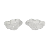 Pair of crystal salt shakers stamped Daum