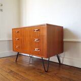 Dresser foot metal by G plan teak