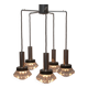 1970s pendant cascade lamp in chrome and glass