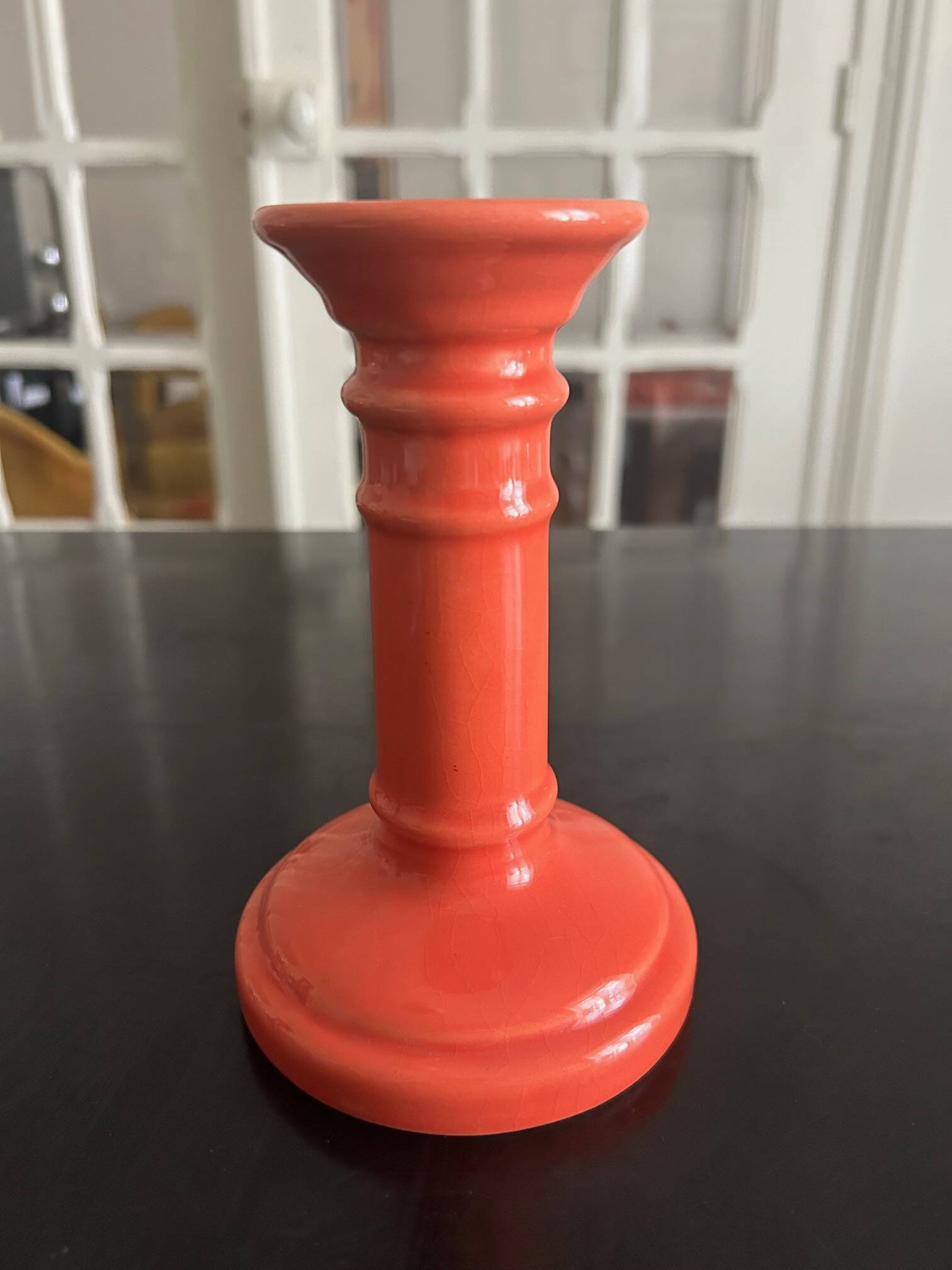 pair of ceramic candlesticks 1980