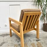 Scandinavian houndstooth armchair