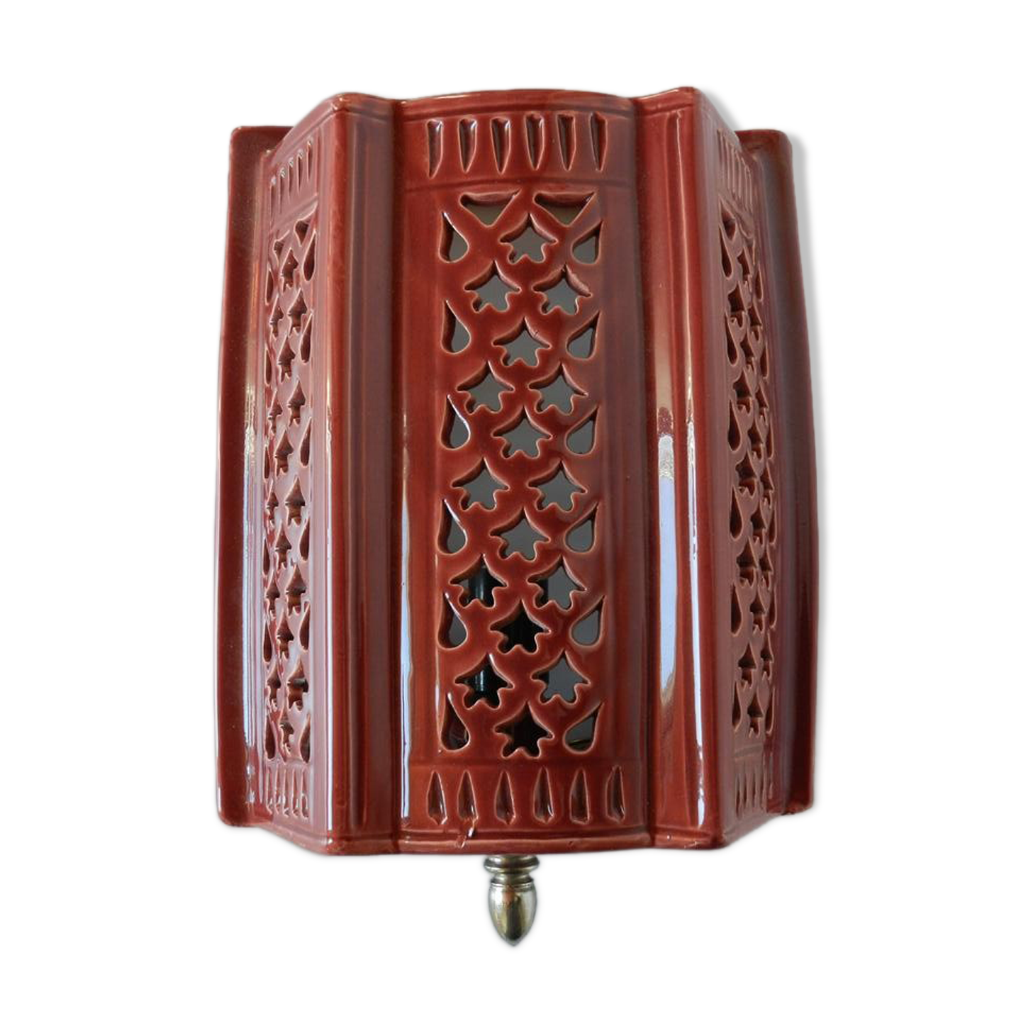 Open earthenware wall lamp