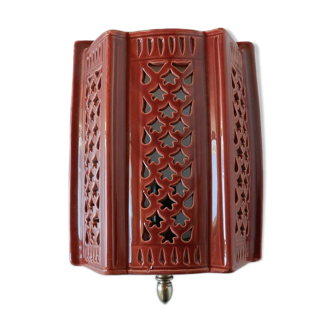 Open earthenware wall lamp