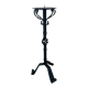 Hand-forged wrought iron candlestick stand, mid-20th century