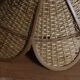 Suspension fleur en rotin