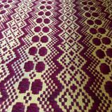 Vintage Romanian carpet brown design on yellow background 217x146cm