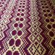Vintage Romanian carpet brown design on yellow background 217x146cm