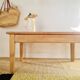 Antique wooden low farmhouse table and drawer