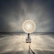 Mid-century double-headed glass and metal wall sconce, 1960, Italy
