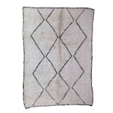 Beni Ourain Moroccan rug white - 296 x 200 cm