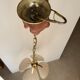 Frosted glass pendant lamp and shell brass