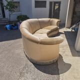 4-seater half-moon velvet sofa in excellent condition