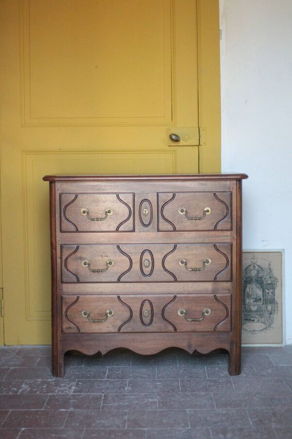 Commode bois 4 tiroirs,meuble de rangement,meuble ancien,commode parisienne