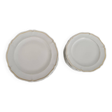 Lot assiettes plates et à dessert en porcelaine de Limoges