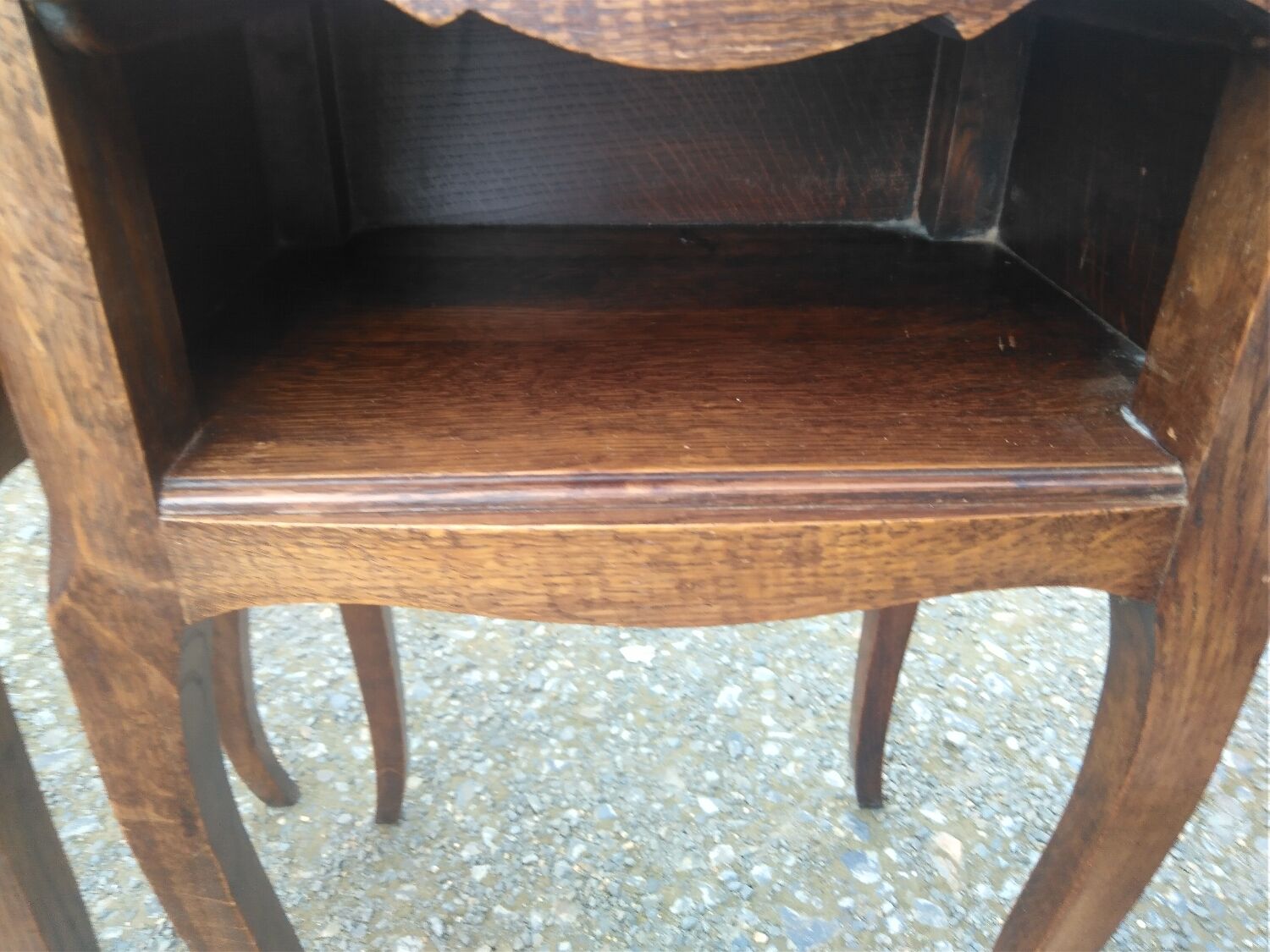Pair of neo-rustic bedside tables in solid oak | Selency