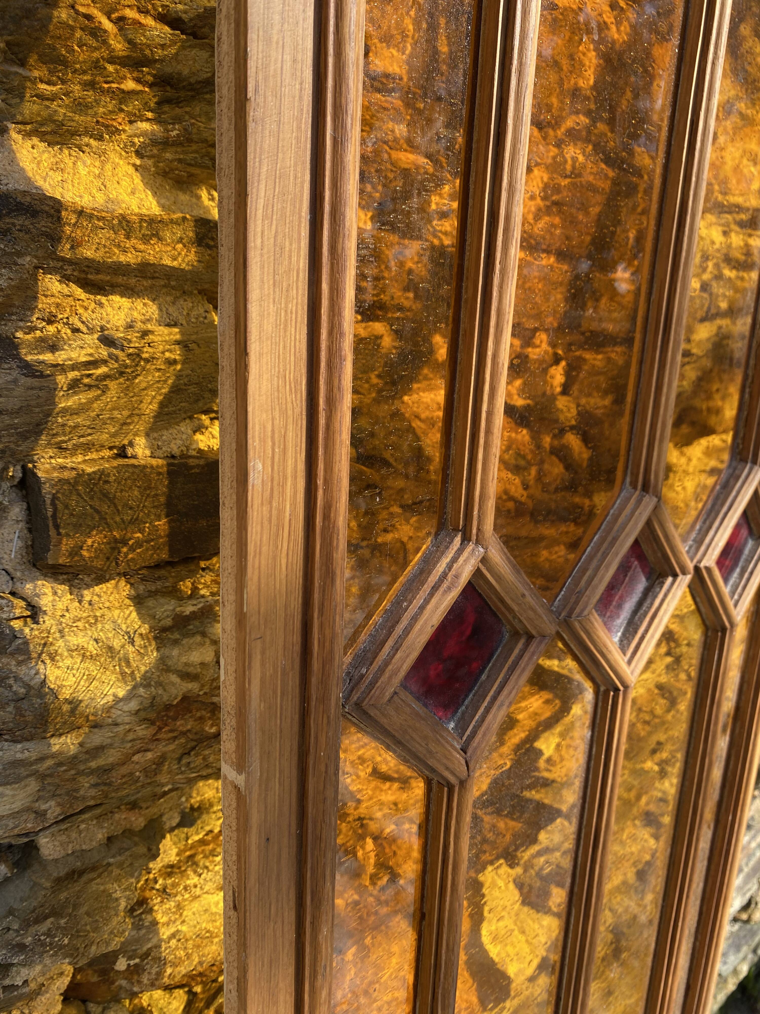 Vitaril, Wood and glass panel, 41X193.5