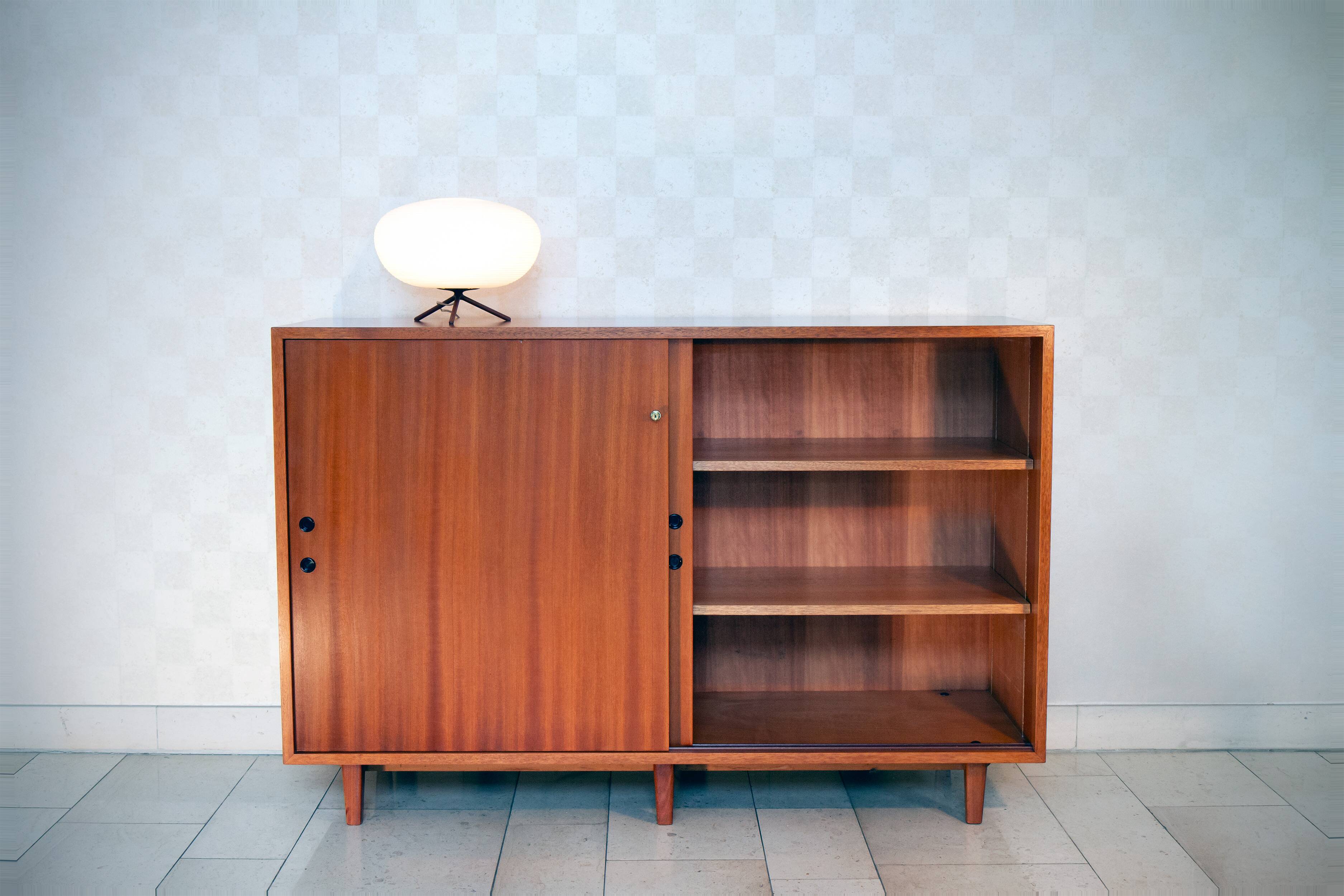 Burwood bookcase, mahogany and display case, 1976
