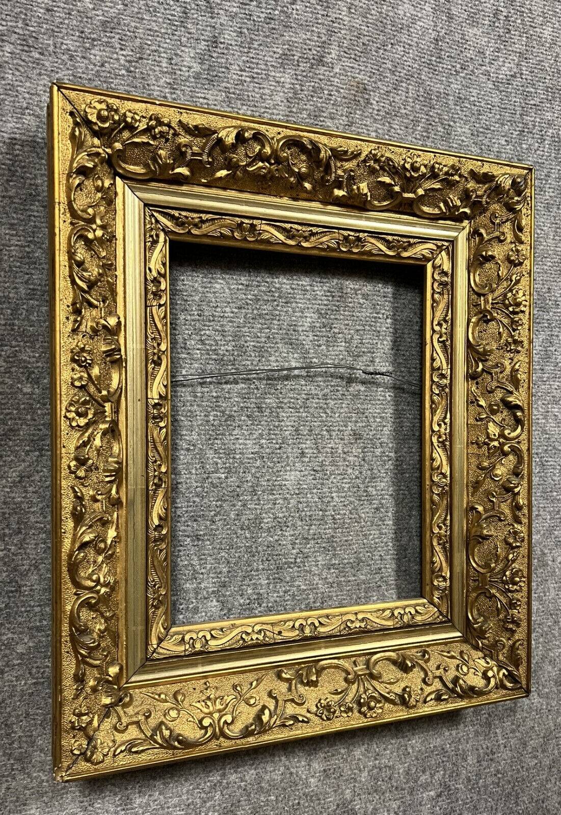 Gilded wood frame decorated with a frieze of foliage, Napoleon III period circa 1880