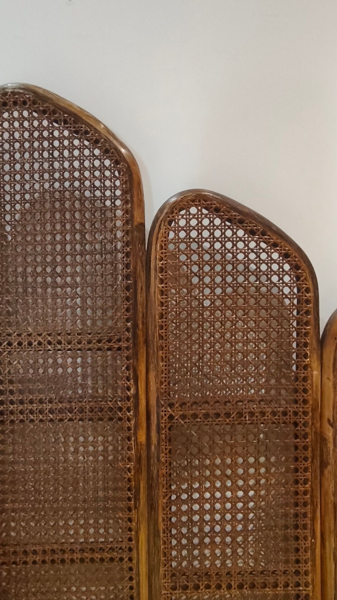 Vintage bamboo cane headboard