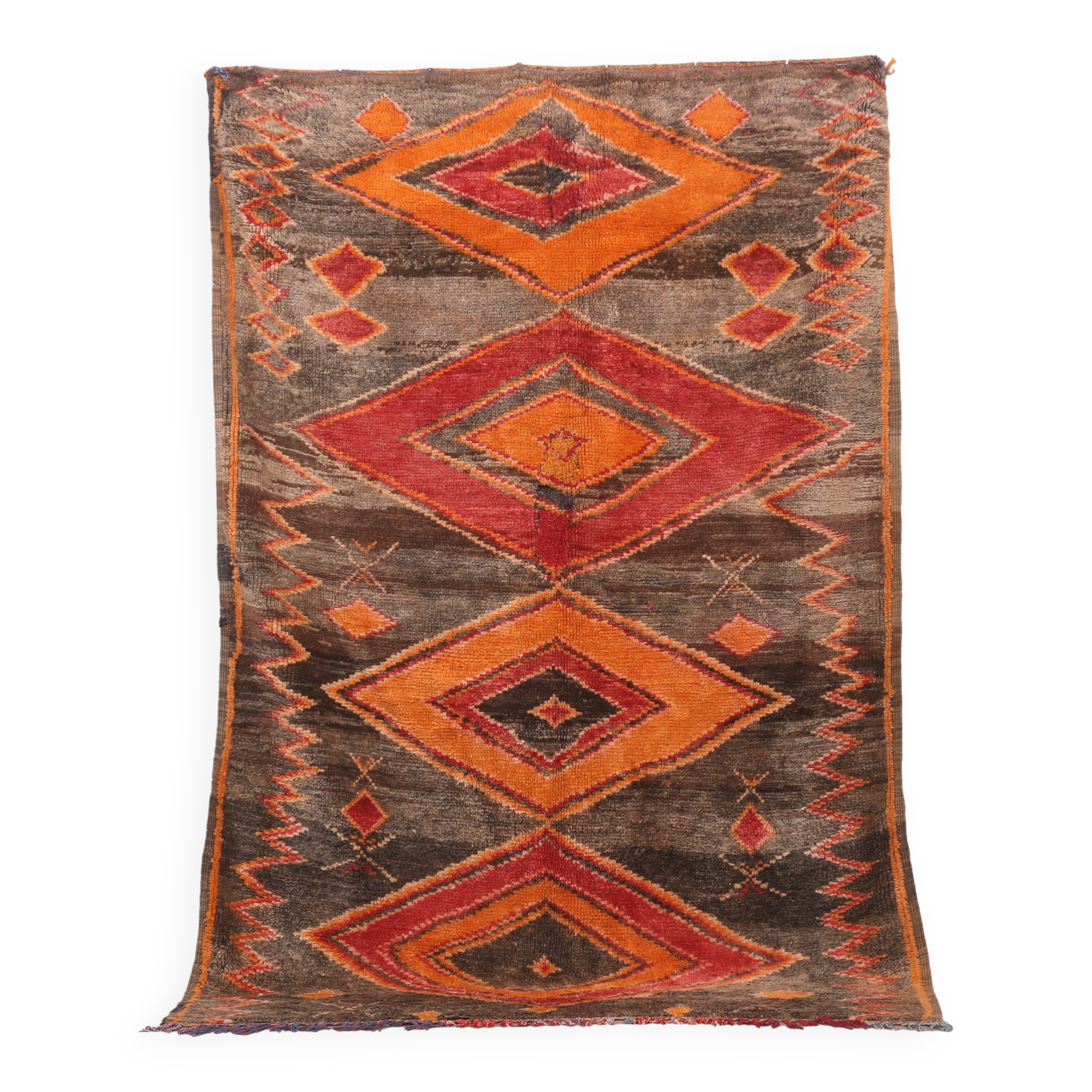 Vintage Moroccan Rug 159 x 238 cm - Bohemian Berber Rug - Antique Wool Rug