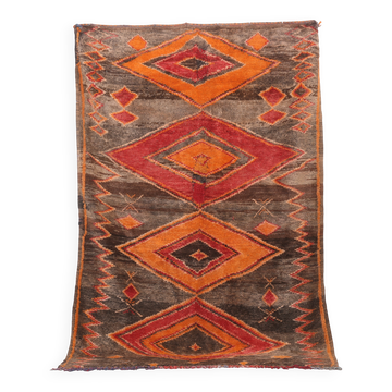 Tapis marocain vintage 159 x 238 cm - Tapis berbère bohème - Tapis en laine antique