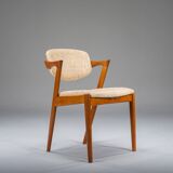 Chaise moderne en teck modèle 42 du milieu du siècle par Kai Kristiansen pour Schou Andersen, années 1960