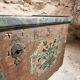Antique French pine chest – 1838, painted folk art