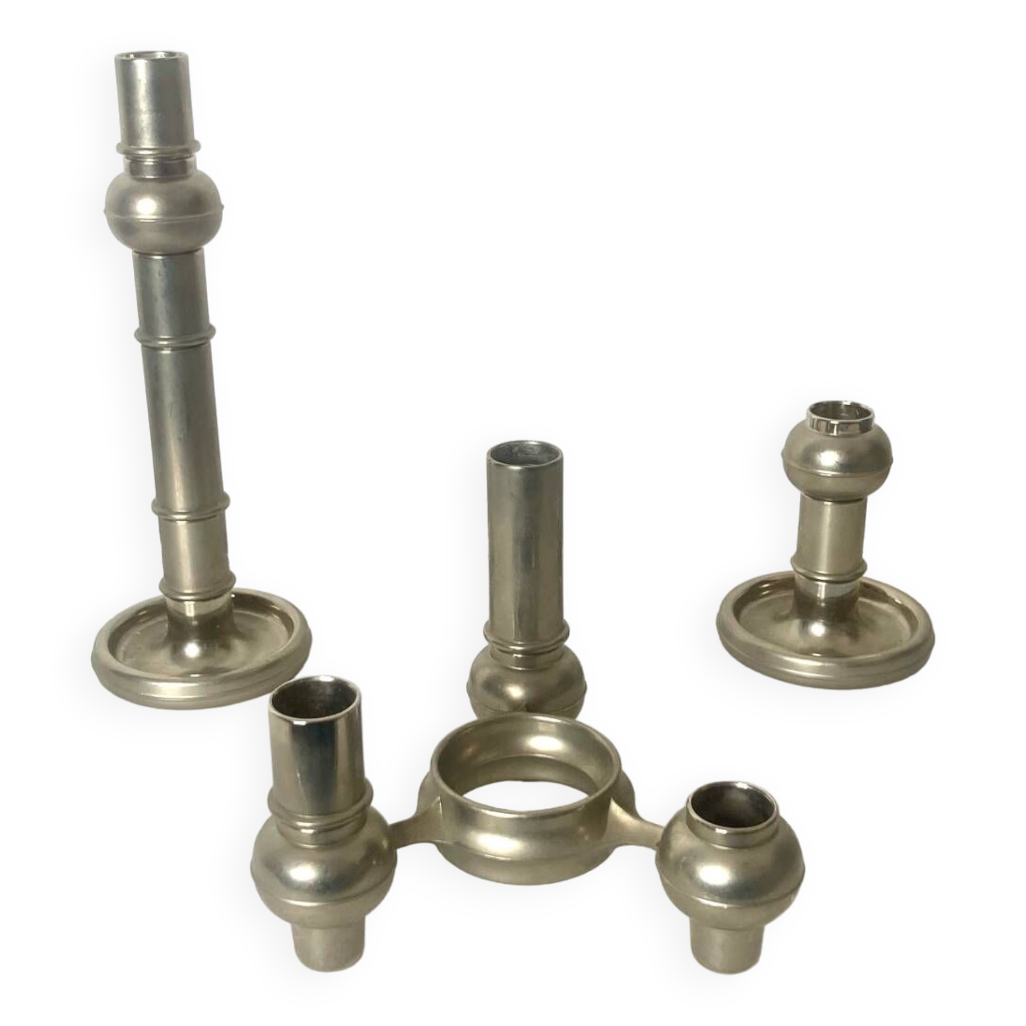 Set of 3 Stoff Candleholders 12 pieces