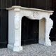 Louis XV style fireplace in Carrara marble, circa 1980.