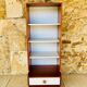 Vintage teak storage unit with shelves and drawer circa 1970s