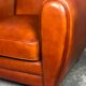 Vintage club armchair in camel leather