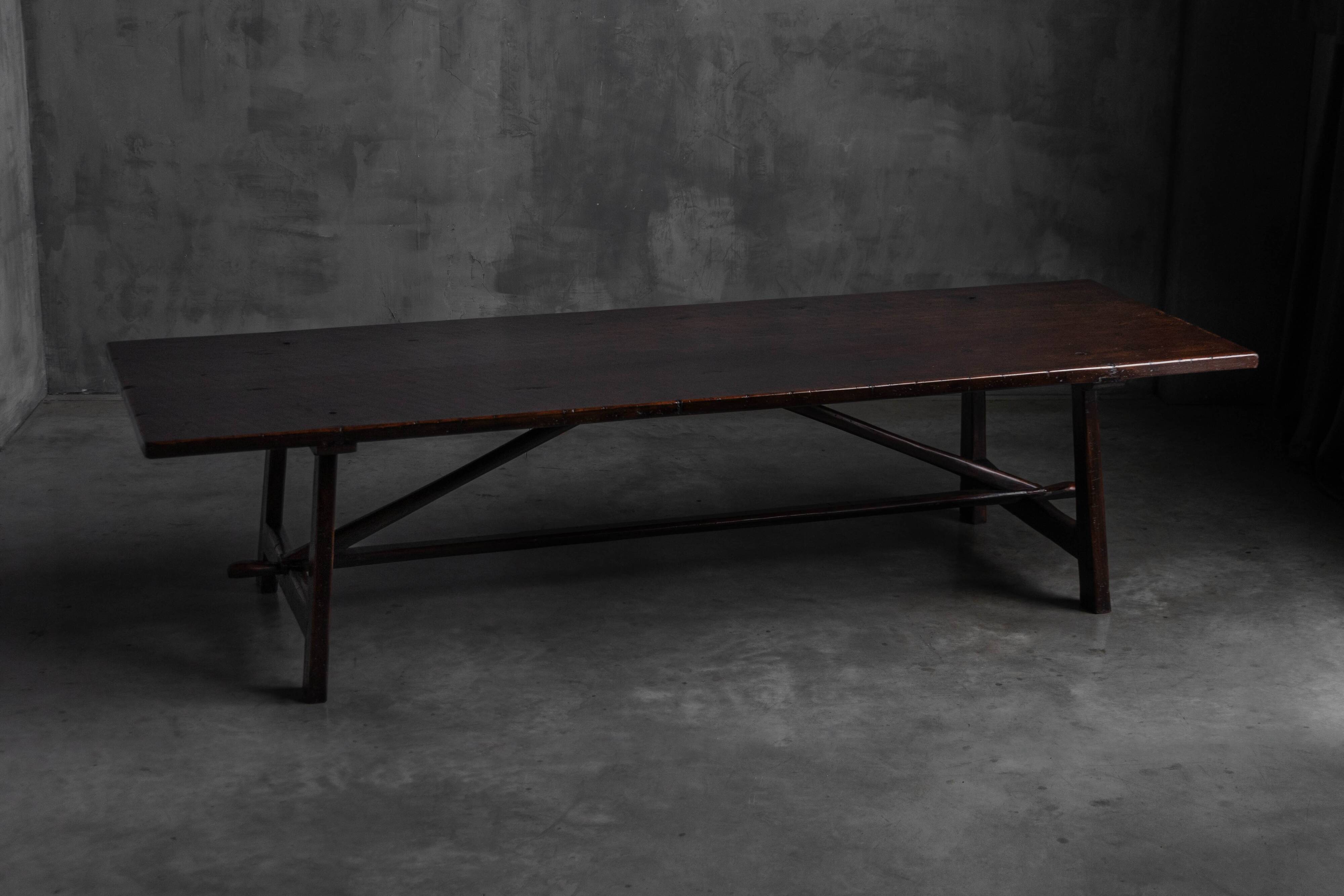 Rustic Vernacular Dining Table, France, Early 20th Century