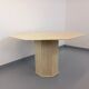 Vintage octagonal travertine dining table from the 70s 80s