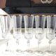 Lot of 6 x Champagne Flutes crystal/Valencay Gold/Crystal d'Arques