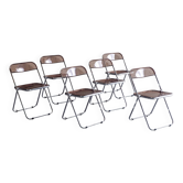 6 chaises pliantes Plia par Giancarlo Piretti pour Anonima Castelli