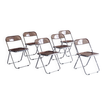 6 chaises pliantes Plia par Giancarlo Piretti pour Anonima Castelli
