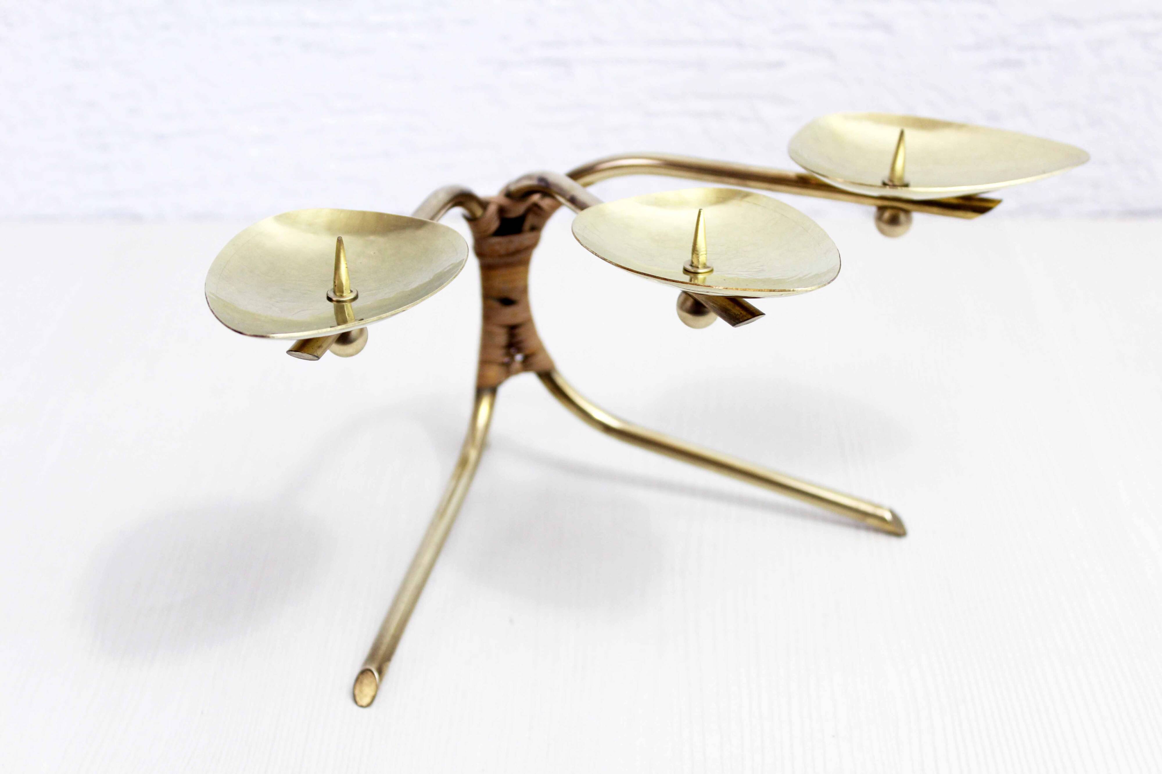 50s candle holder in Carl Auböck style