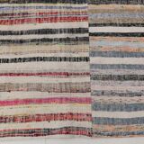 Large Striped Multicolor Vintage Kilim Rug, 292x327Cm