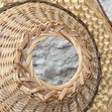 Vintage wicker pendant light