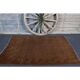 Vintage Turkish Hand-Knotted Wool Cotton Brown Kilim Area Rug 130x187