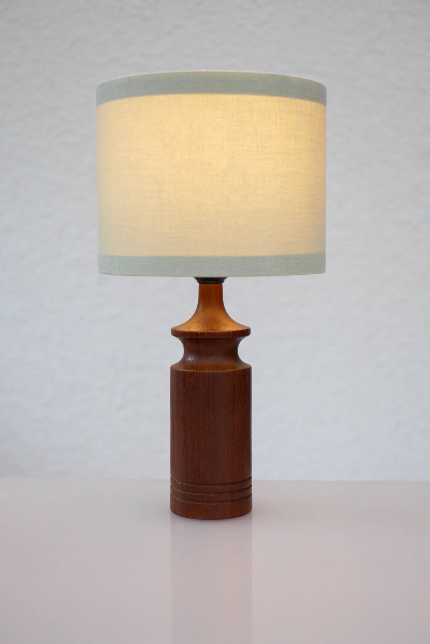 Grandes lampes de table danoises en teck des années 50, ensemble de 2