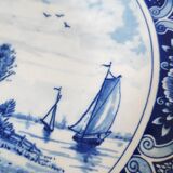 Delft mill and boats plate