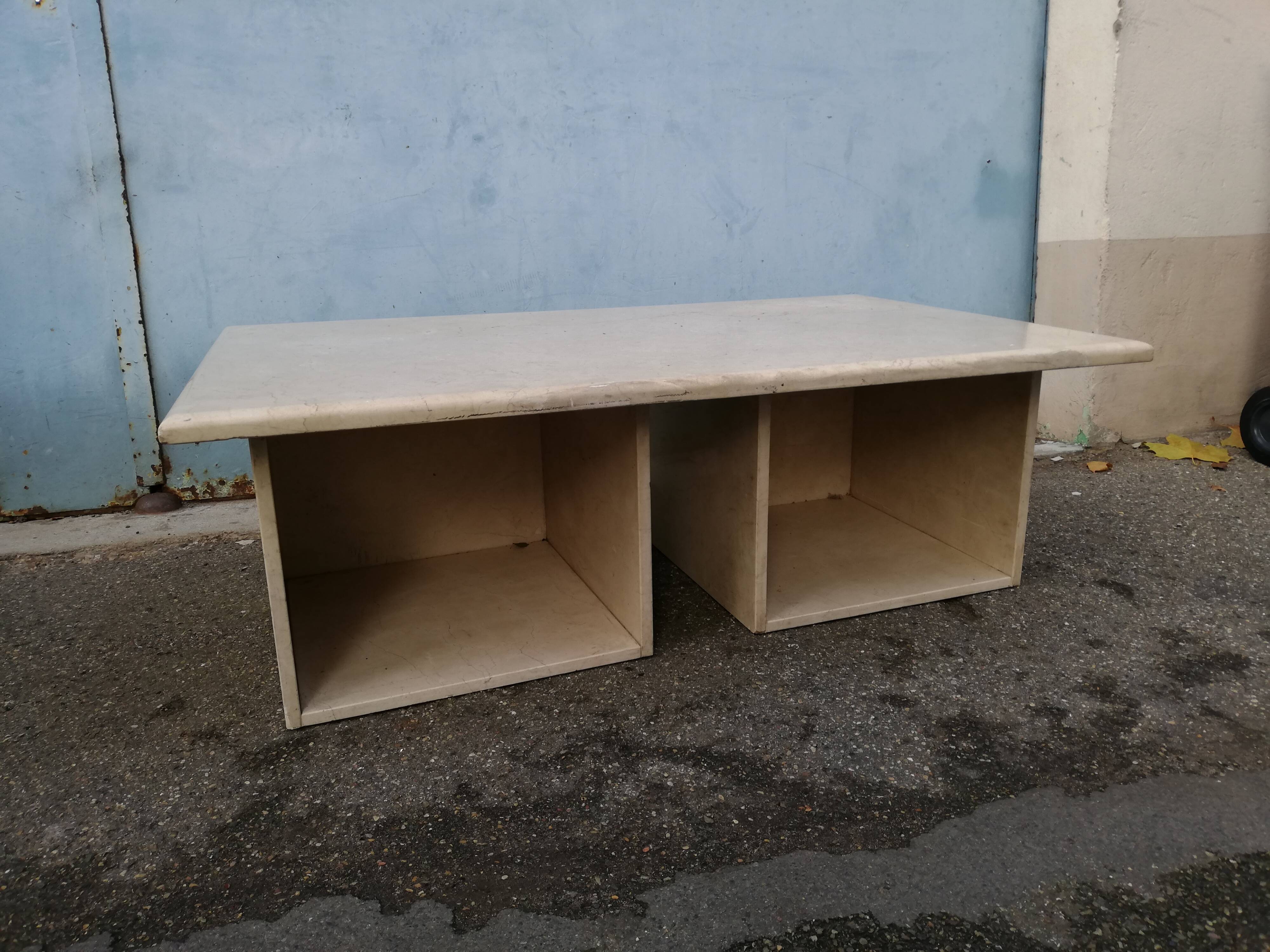White marble coffee table