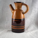Water pitcher, vibe sixties black and ochre - anonymous - 50s / 60s