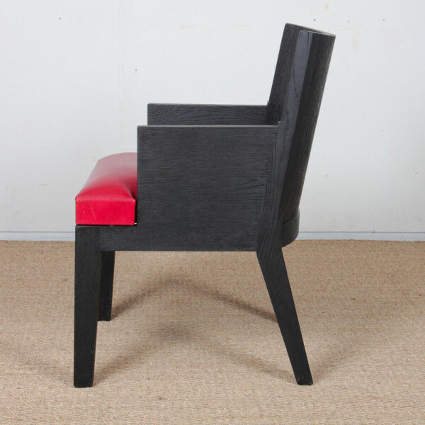 Fauteuil modèle Stall en cuir par Christian Liaigre, 1990