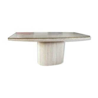 Travertine dining table - 70s