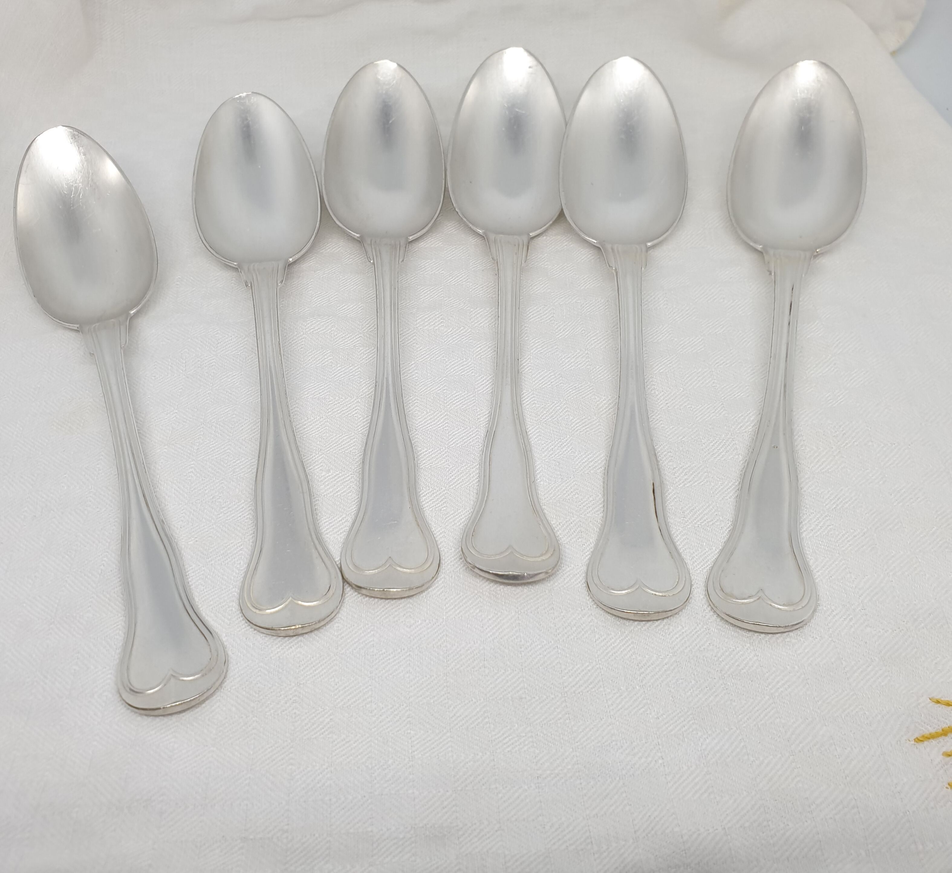 Six cuillères de table ancienne Christofle métal argenté
