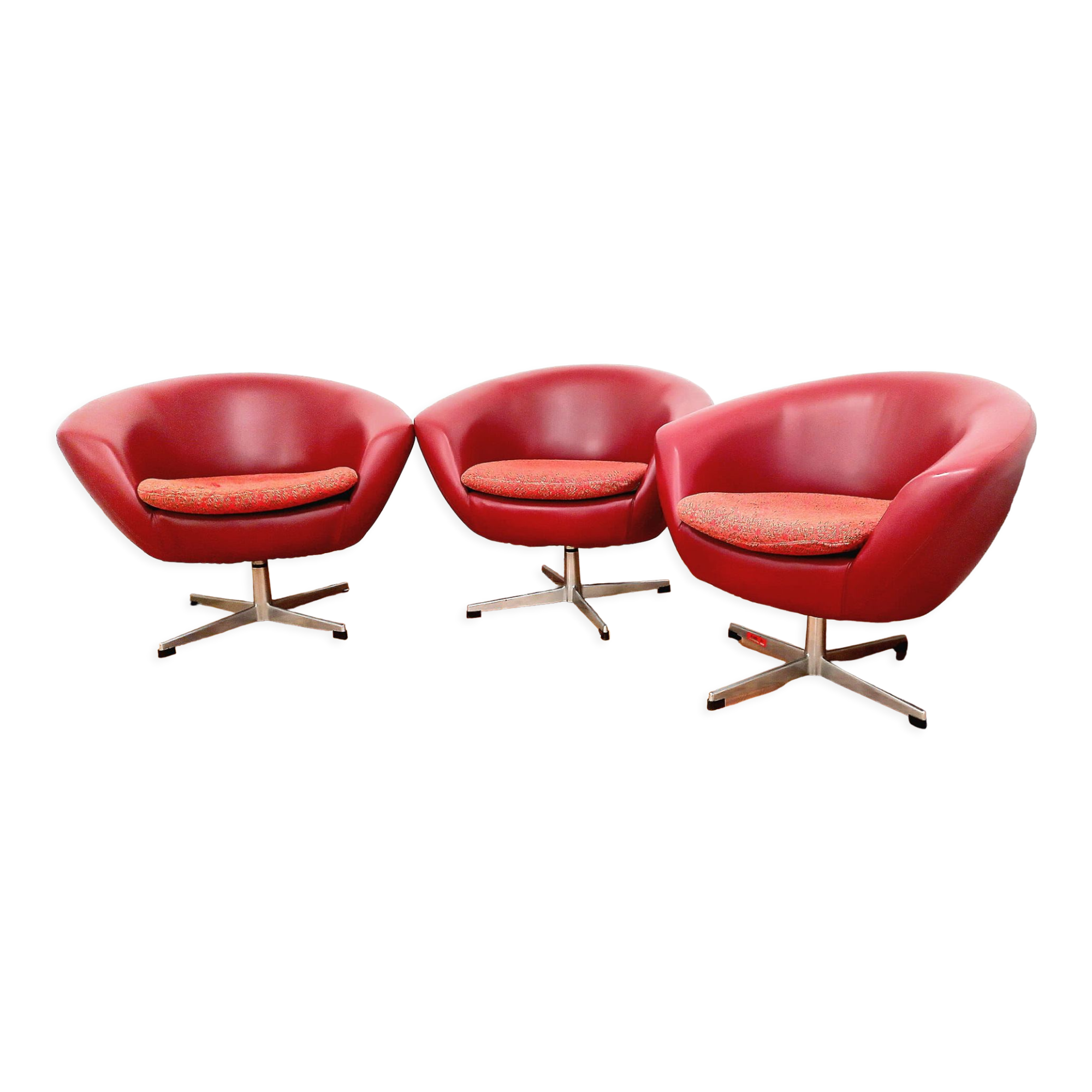 Set of swivel chairs, Czechoslovakia, 60s, Up Zavody Rousinov